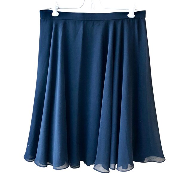 Adrianna Papell Evening Vintage 80's Black Flirty Tulle Swing Skirt - Picture 3 of 11